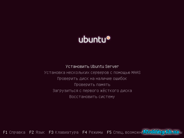 Установка Ubuntu Server